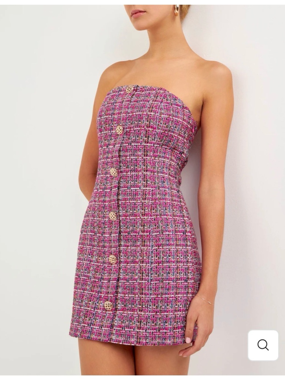 Endless Rose Pink Multi-Tone Tweed Dress + Blazer Set Size Small NWT - Picture 2 of 6
